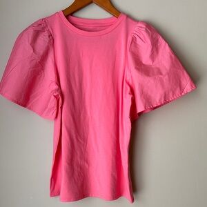 Target Women’s Top Blouse Bell short sleeves bright pink by A New Day - XS